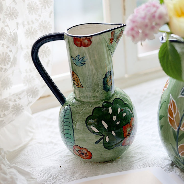 Fiesta Ceramic Pitcher Vase