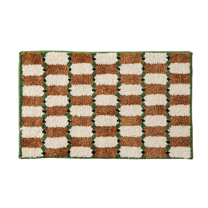 Plushy Checker Bath Mat
