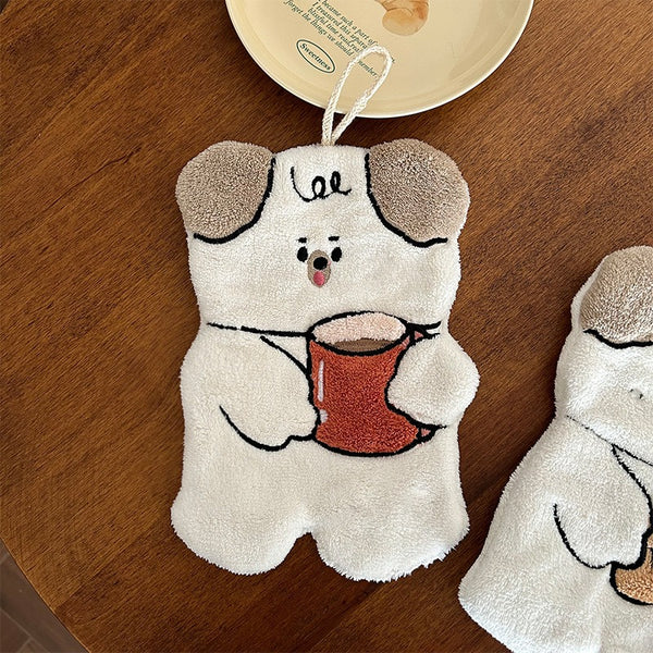 Barista Pup Hanging Hand Towel set