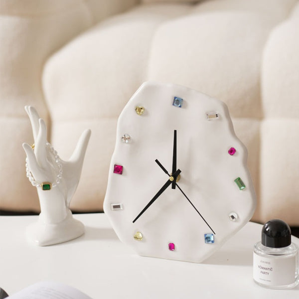 Gem Glam Ceramic Clock
