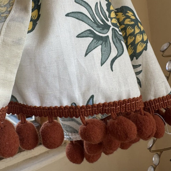 Sweet Pineapple Cabinet Curtain