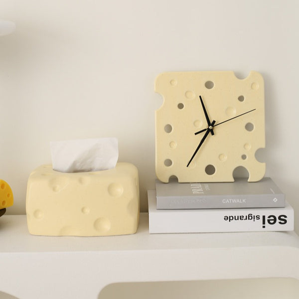 Swiss Cheese Ceramic Wall Clock