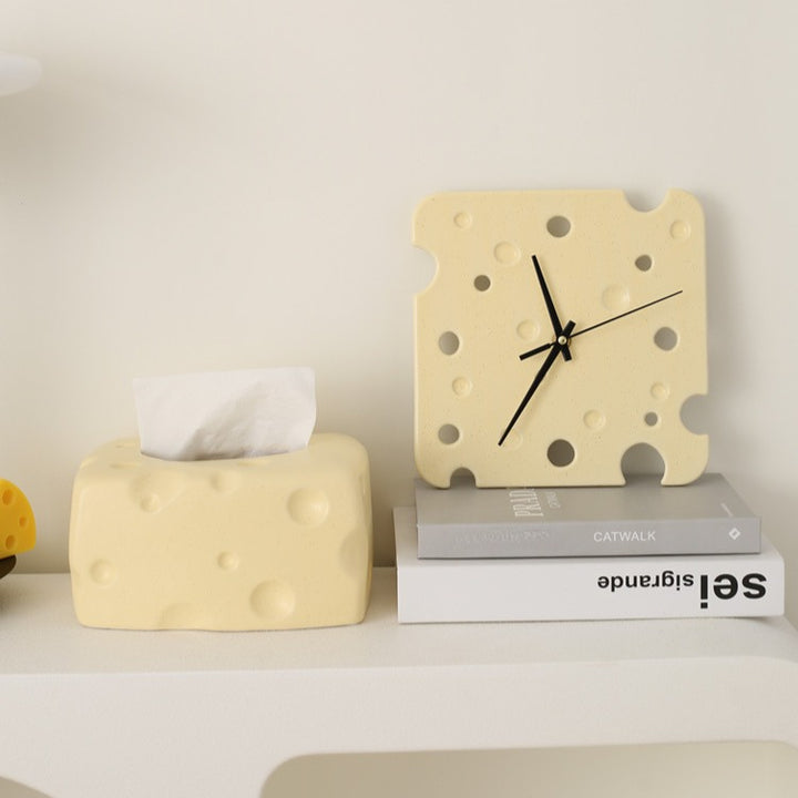 Swiss Cheese Ceramic Wall Clock