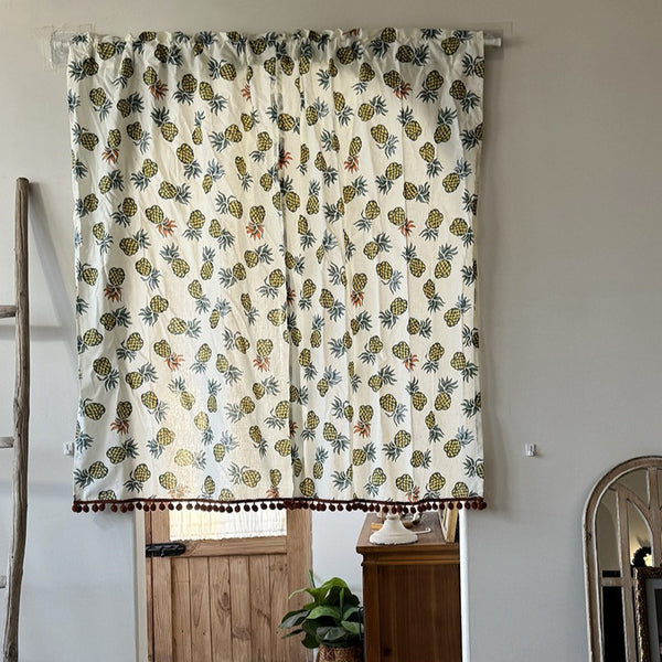 Sweet Pineapple Cabinet Curtain