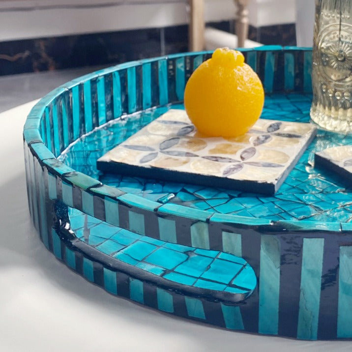 Sapphire Serenity Shell Tray