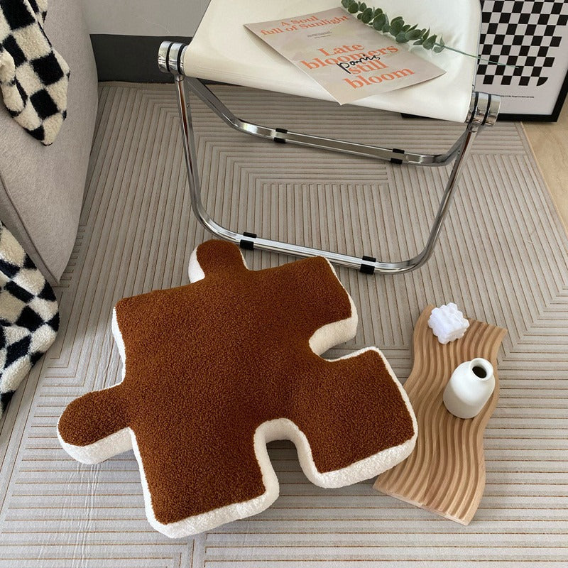 Soft Colour Puzzle Piece Cushion
