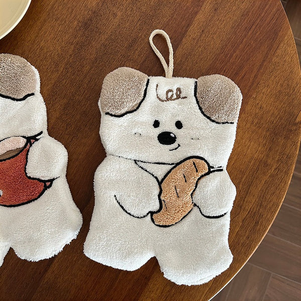 Barista Pup Hanging Hand Towel set