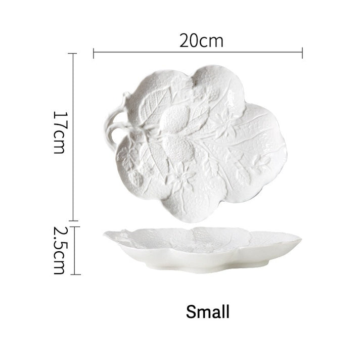 Snowy Leaf Harvest Plate