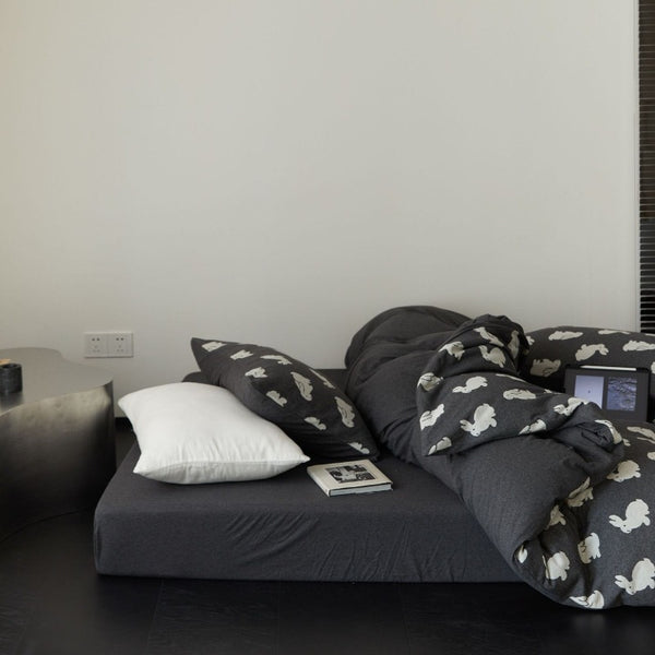 Retro Bunny and Clover Bedding Set