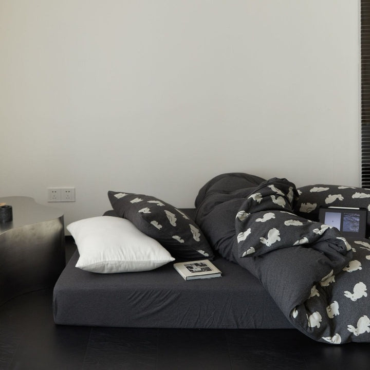 Retro Bunny and Clover Bedding Set