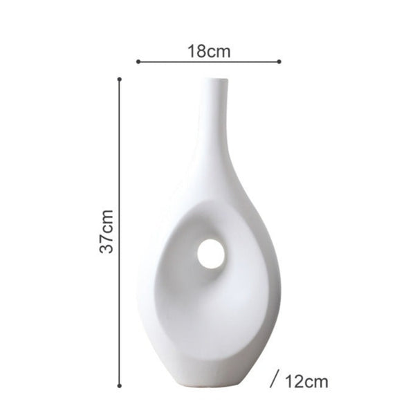 Monochrome Hollow Elegance Vases
