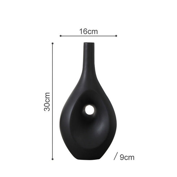 Monochrome Hollow Elegance Vases