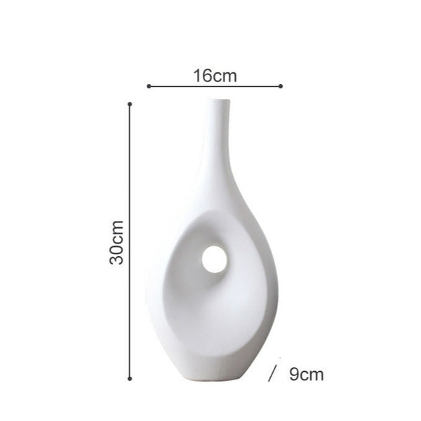 Monochrome Hollow Elegance Vases