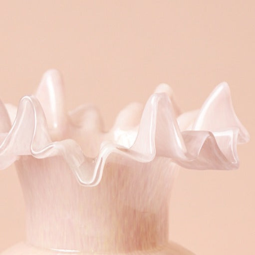 Ruffled Romance Glass Vase