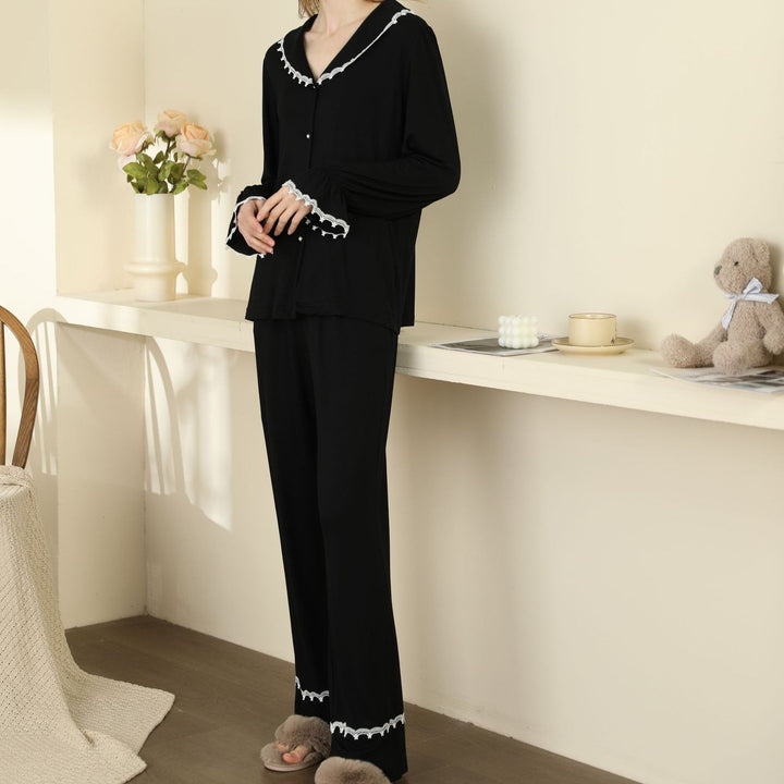 Only You White Lace Ruffle Loungewear