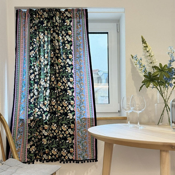 Black Magic Garden Cabinet Curtain