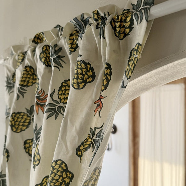 Sweet Pineapple Cabinet Curtain