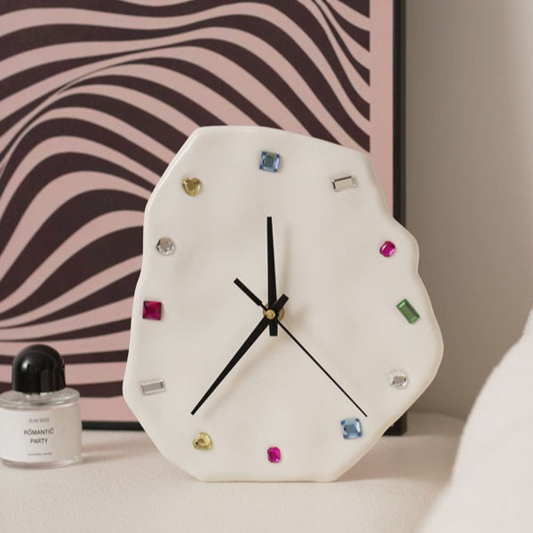 Gem Glam Ceramic Clock