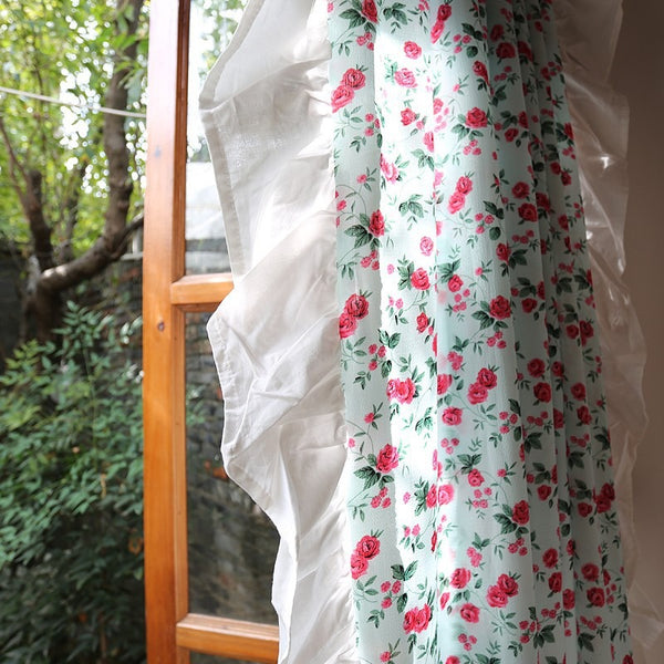 Countryside Rose Ruffle Curtain