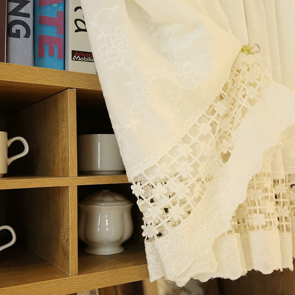 Cottagecore Lace Floral Cabinet Curtain