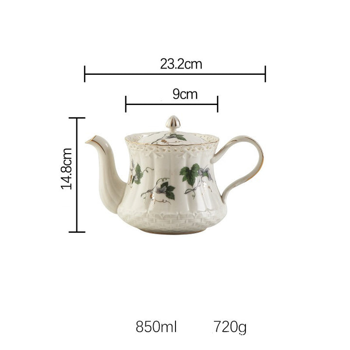 Royal Guipure Lace Tea Cup & Pot