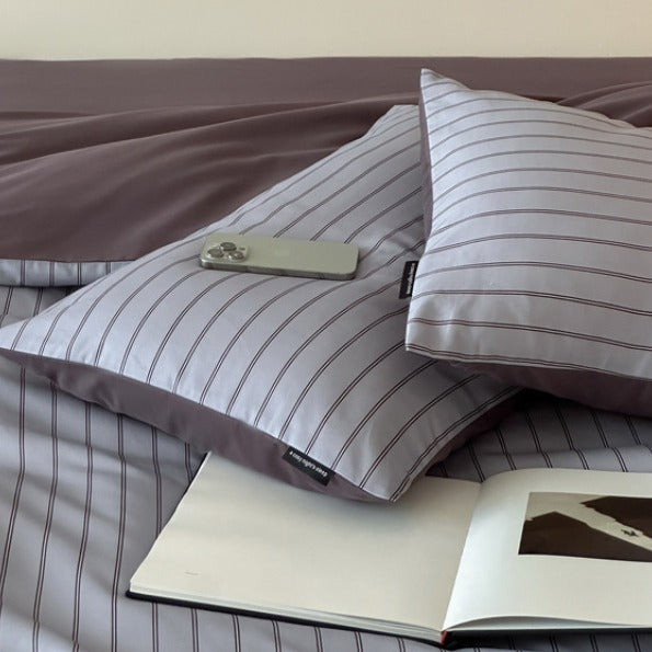 Soft Simple Striped Bedding Set