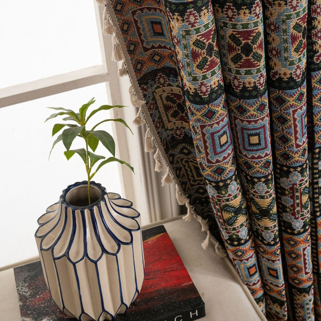Tribal Totem Tassel Curtain
