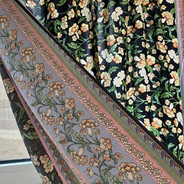 Black Magic Garden Cabinet Curtain