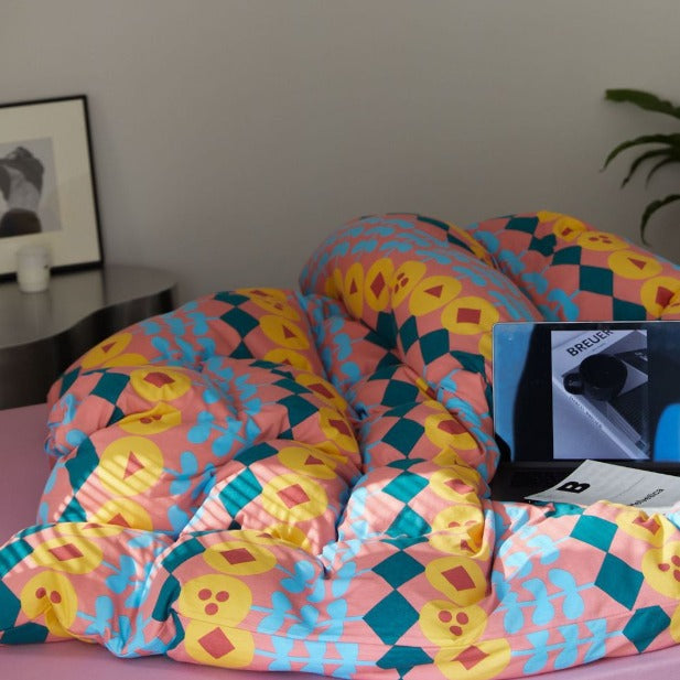 Tulip Check Cotton Bedding Set