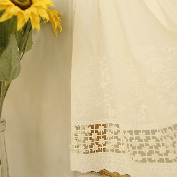 Cottagecore Lace Floral Cabinet Curtain