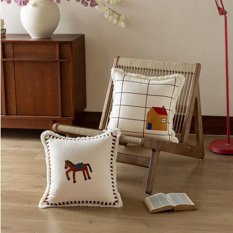 Pasture Tales Embroidered Cushion