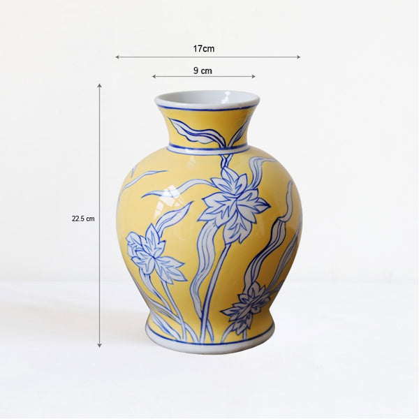 Royal Floral Ceramic Vase