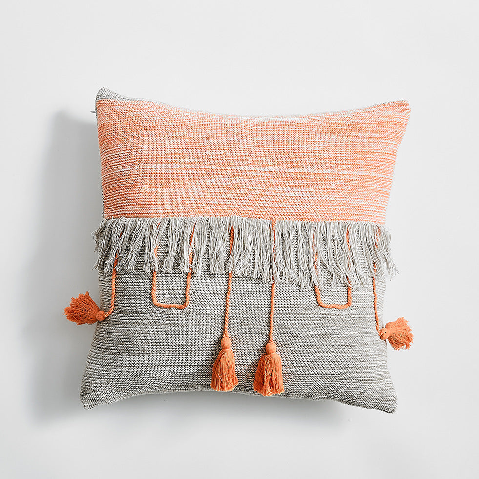 Chic Lattice Tassel Pillow