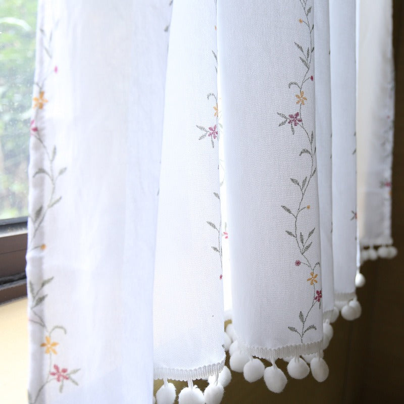 Floral Garden Cabinet Curtain