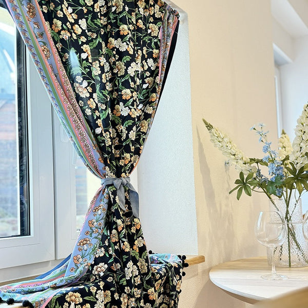 Black Magic Garden Cabinet Curtain