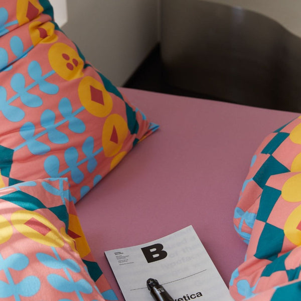 Tulip Check Cotton Bedding Set