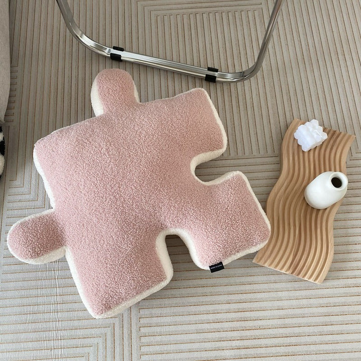Soft Colour Puzzle Piece Cushion