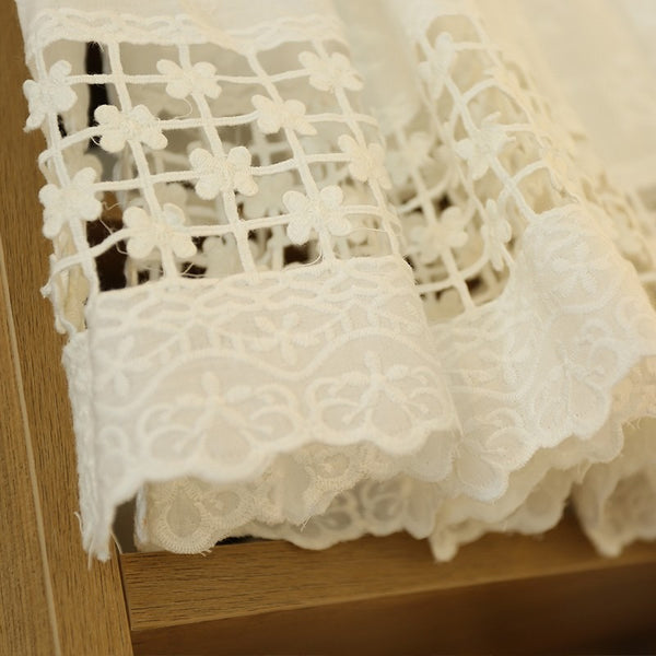 Cottagecore Lace Floral Cabinet Curtain