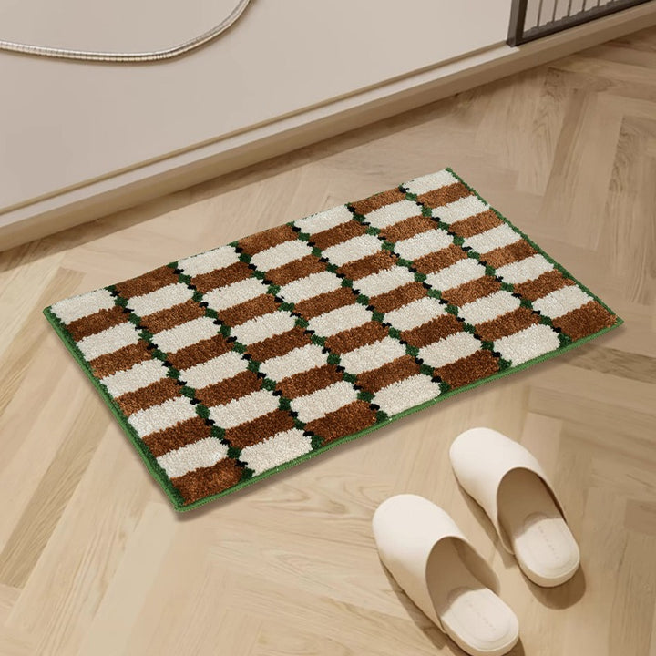 Plushy Checker Bath Mat