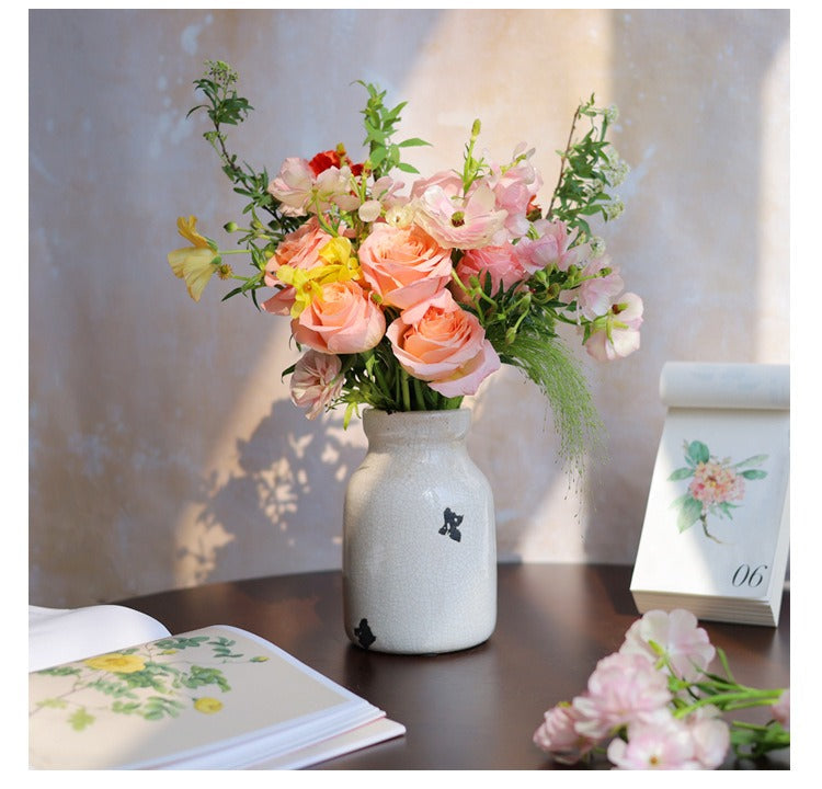 Small Crackle Ceramic Vase