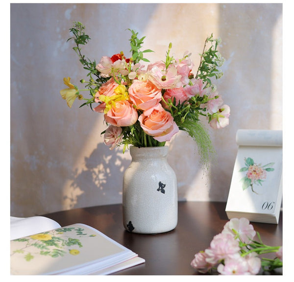 Small Crackle Ceramic Vase