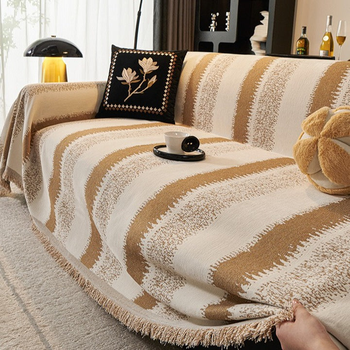 Earthy Stripe Sofa Cover