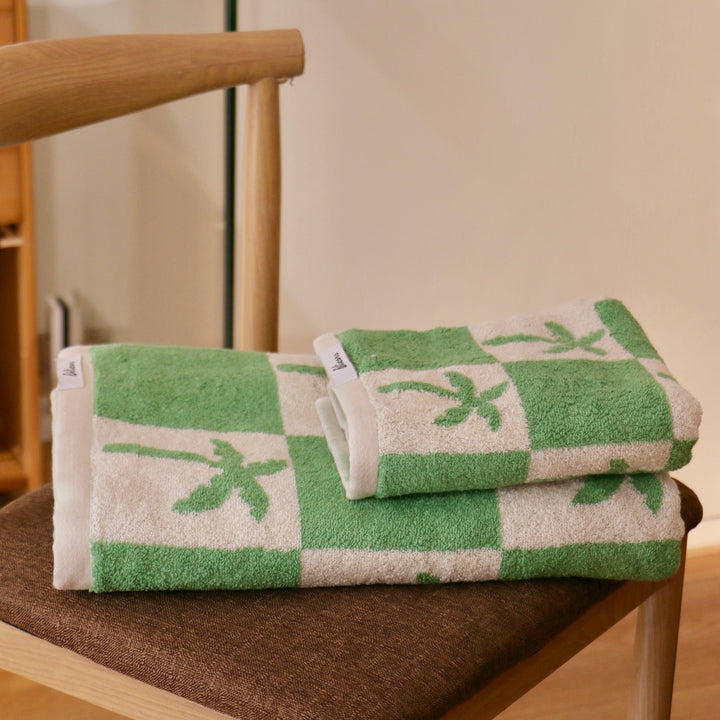 Cactus and Palm Check Towel Set