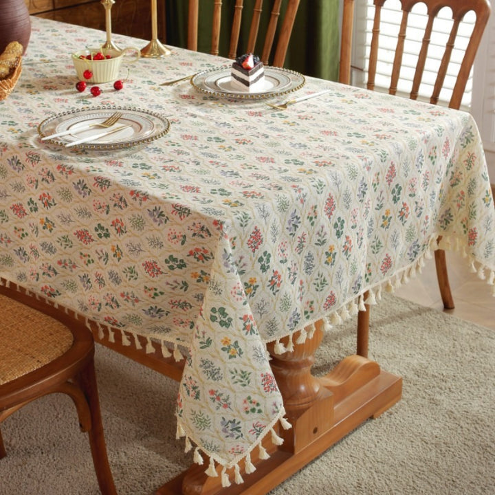 Countryside Floral Check Table Cloth