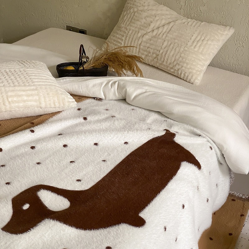 Fuzzy Dachshund Blanket