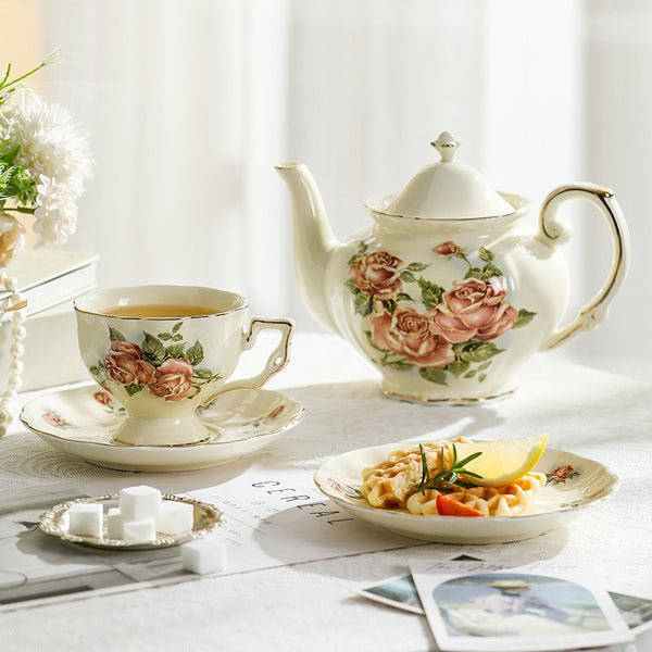 Rose Paradise Tea Cup & Pot Collection