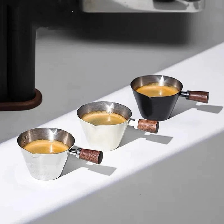 Wood Handle Espresso Measuring Cup