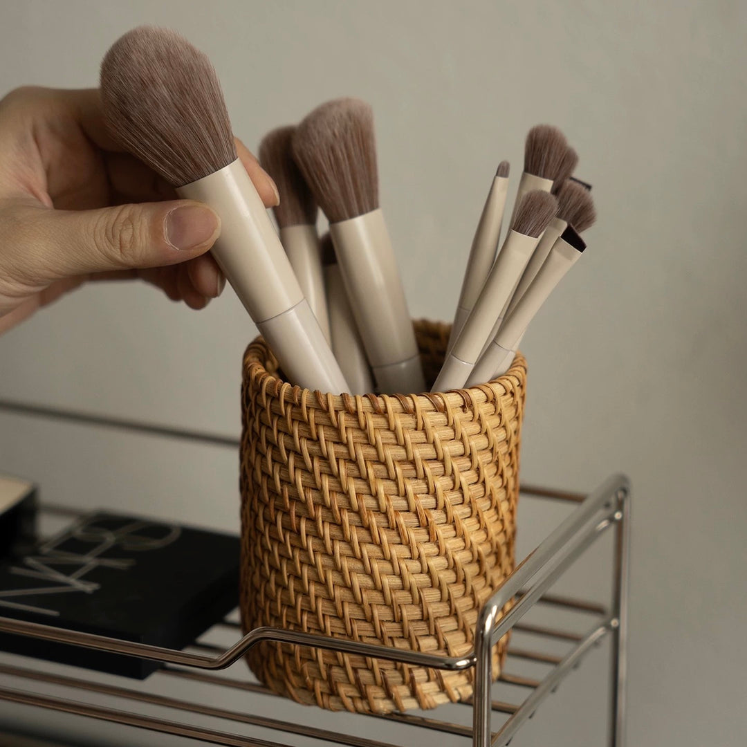 Shoreline Rattan Makeup Organiser Set