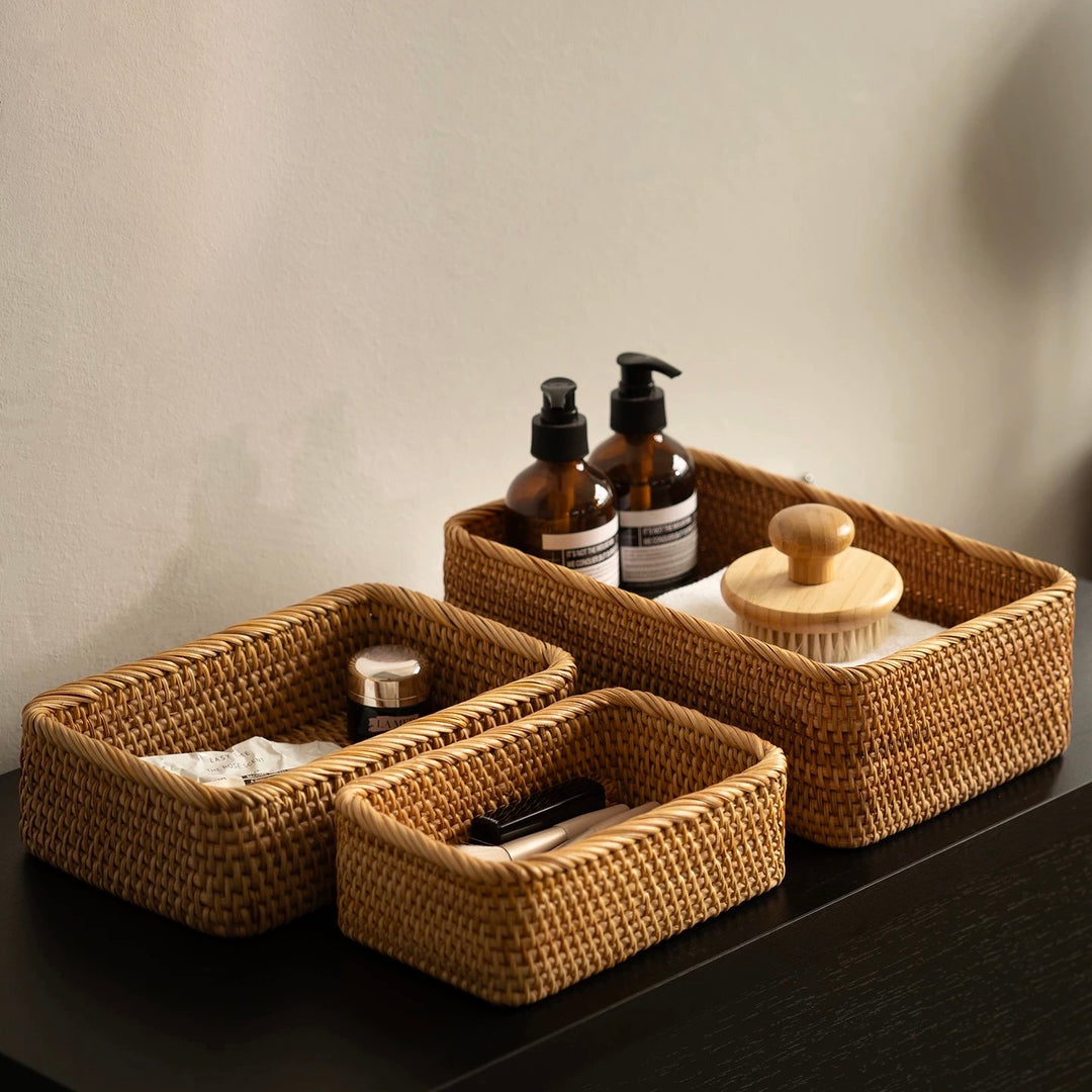 Seabreeze Rattan Storage Basket Set