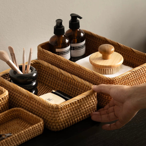 Seabreeze Rattan Storage Basket Set